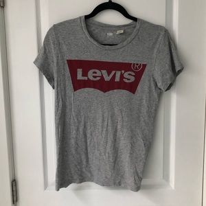 Levi’s classic feathered gray logo T Shirt small